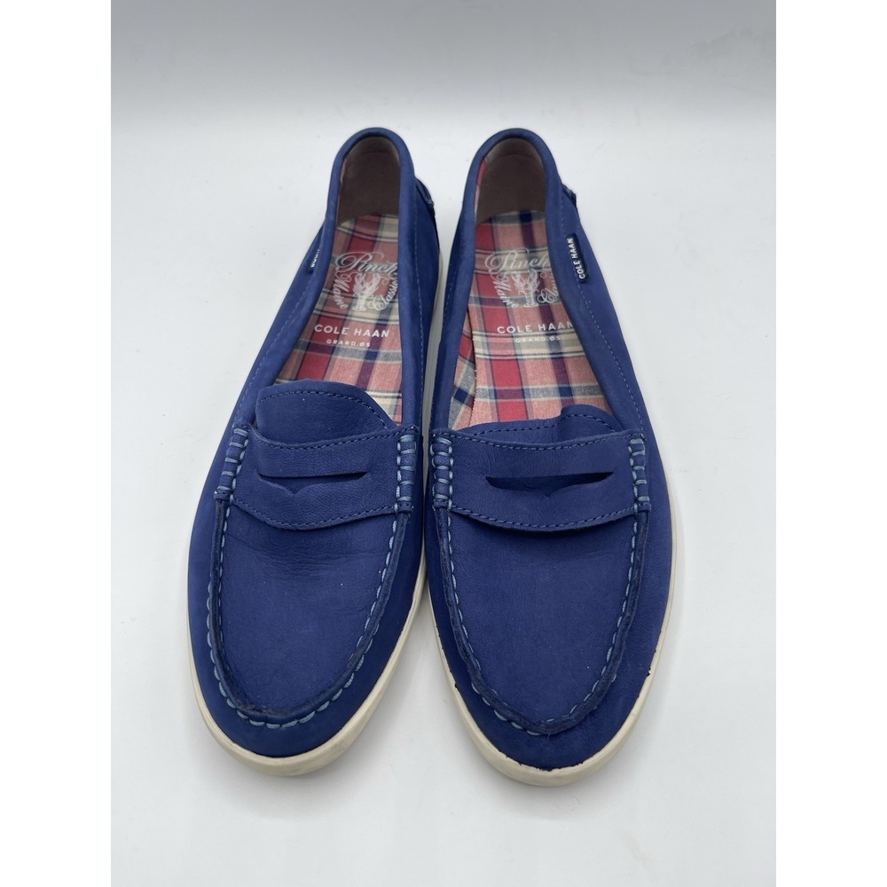 Cole Haan Grand Os Women's Size 8.5 Pinch Maine Blue Preppy Penny Loafers Shoes